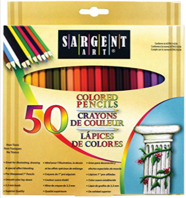 Sargent Art Premium Coloring Pencils, Pack of 50 Assorted Colors, 22-7251