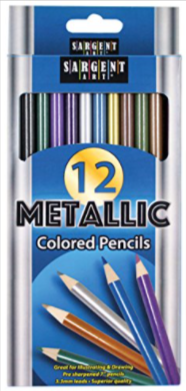 Sargent Art (SARAD) Metallic Colored Pencils, Assorted