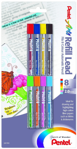 Pentel Arts 8 Colour Refill Lead