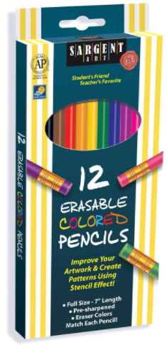 Sargent Art 22-7203 Assorted Erasable Colored Pencils