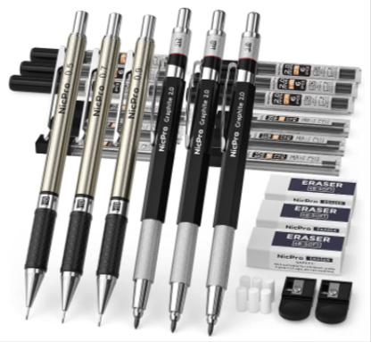 Nicpro 6PCS Art Mechanical Pencils