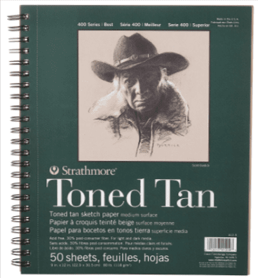 Strathmore 412-9 Tan Drawing Sketch Pad 
