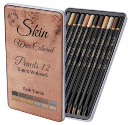 Black Widow Skin Color Pencils for Portraits