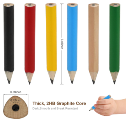 Short Triangular Fat Pencils