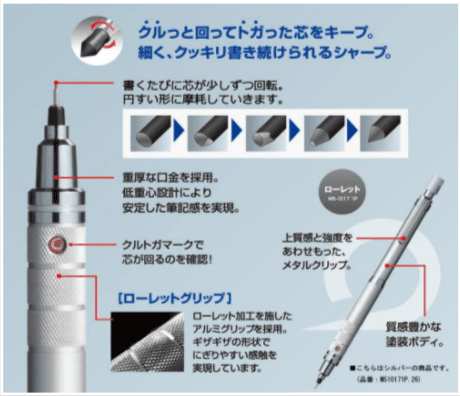 Uni Kuru Toga Roulette Model Mechanical Pencil